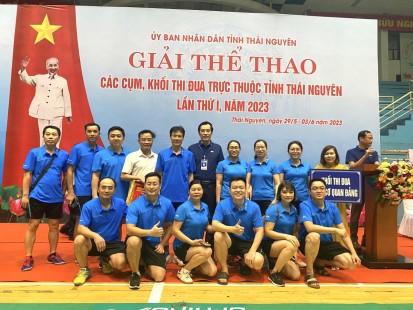Trường Chính trị tỉnh Thái Nguyên tham gia  Giải thể thao các cụm, khối thi đua trực thuộc tỉnh Thái Nguyên lần thứ I,  năm 2023