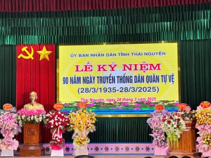 Trường Chính trị tỉnh tham dự Lễ kỷ niệm 90 năm ngày Truyền thống dân quân tự vệ (28/3/1935-28/3/2025)