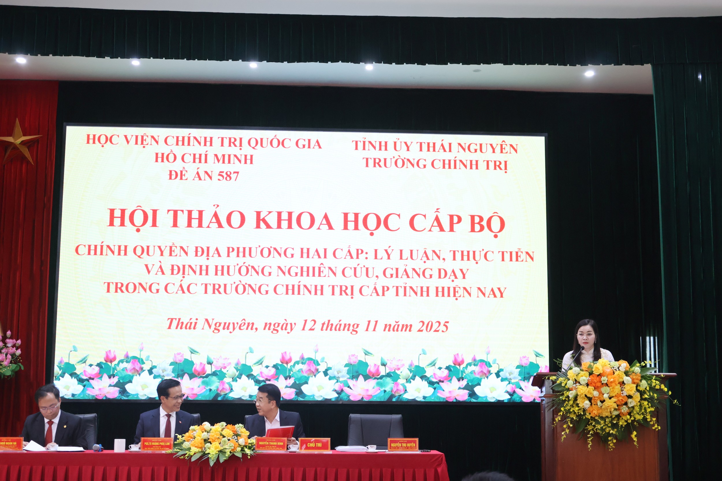 Đc Nguyễn Thu Huyền, Tỉnh ủy viên, Hiệu trưởng TCT Thái Nguyên